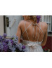 V Neck Lace Tulle Elegant Wedding Dress